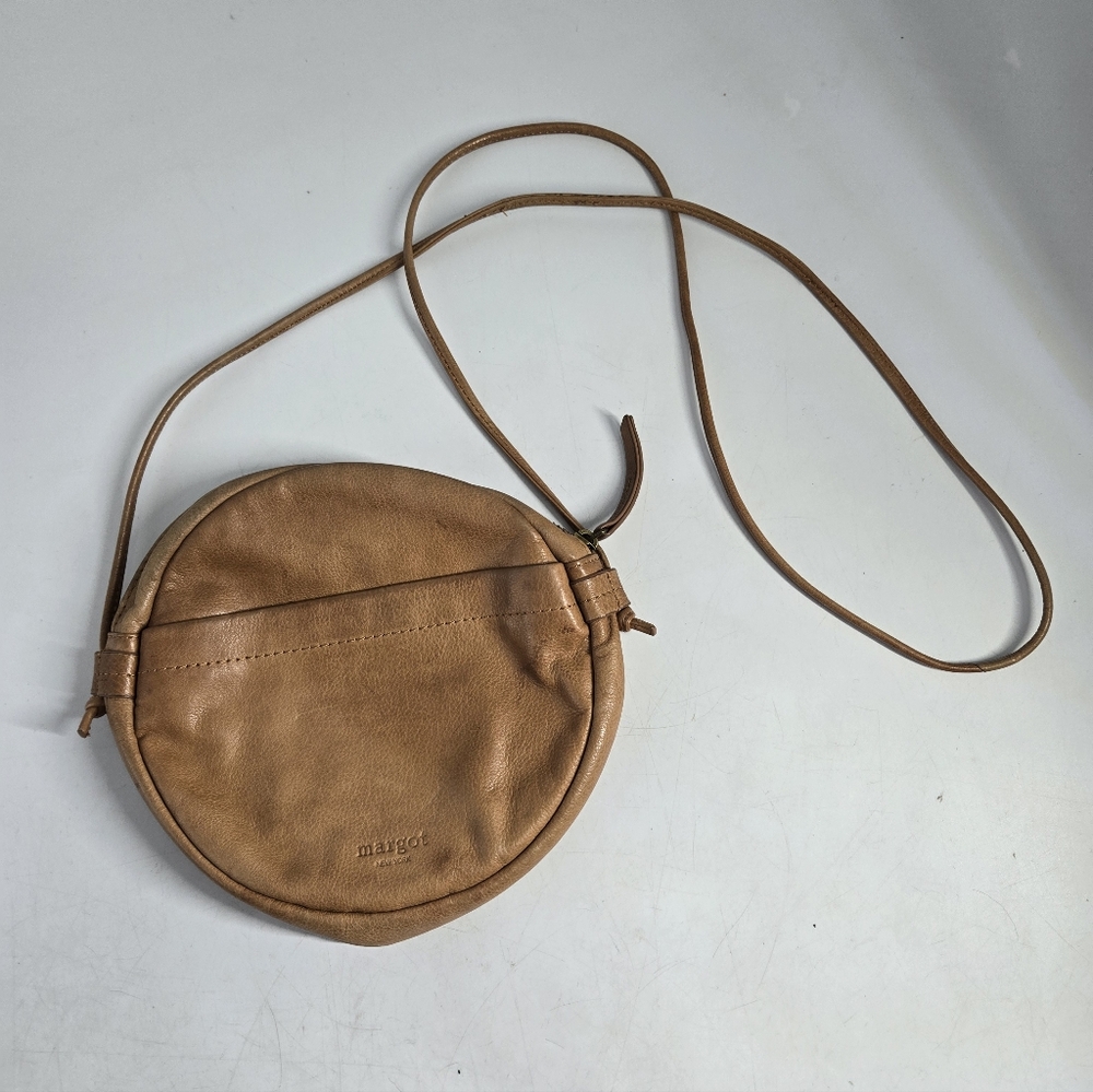 Margot Tan Leather Crossbody  Bag